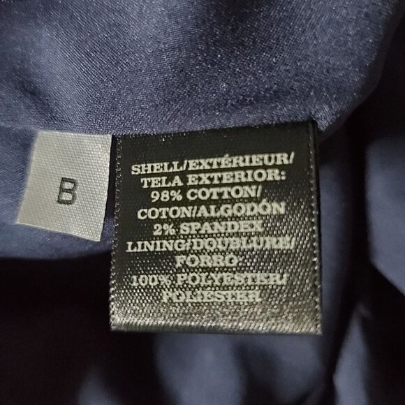 Ann Taylor Navy Blue Soft Velvet Lined Knee Length Pencil Skirt Size 4 - Picture 6 of 6